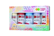 Farby i media malarskie - Happy Color, Farba akrylowa zestaw 5 kolorów x 60 ml, kolory MIX B - miniaturka - grafika 1