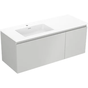 Mexen Orio szafka łazienkowa 120 cm z umywalką Otis lewą, 1S, 1D, szara mat/biała mat - 91A13-12047-3-BBFF62-W18L01 - Szafki łazienkowe - miniaturka - grafika 1