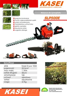 KASEI SLP500-E NOŻYCE SPALINOWE DO ŻYWOPŁOTU - Nożyce do żywopłotu - miniaturka - grafika 5