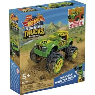 Mattel Klocki plastikowe Hot Wheels Monster Trucks Gunkster HDJ94 HDJ94 - Klocki - miniaturka - grafika 3