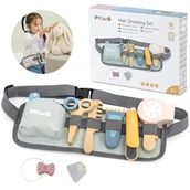 Mały majsterkowicz - DLA DZIECI DREWNIANY ZESTAW FRYZJERSKI PAS Z NARZĘDZIAMI - miniaturka - grafika 1