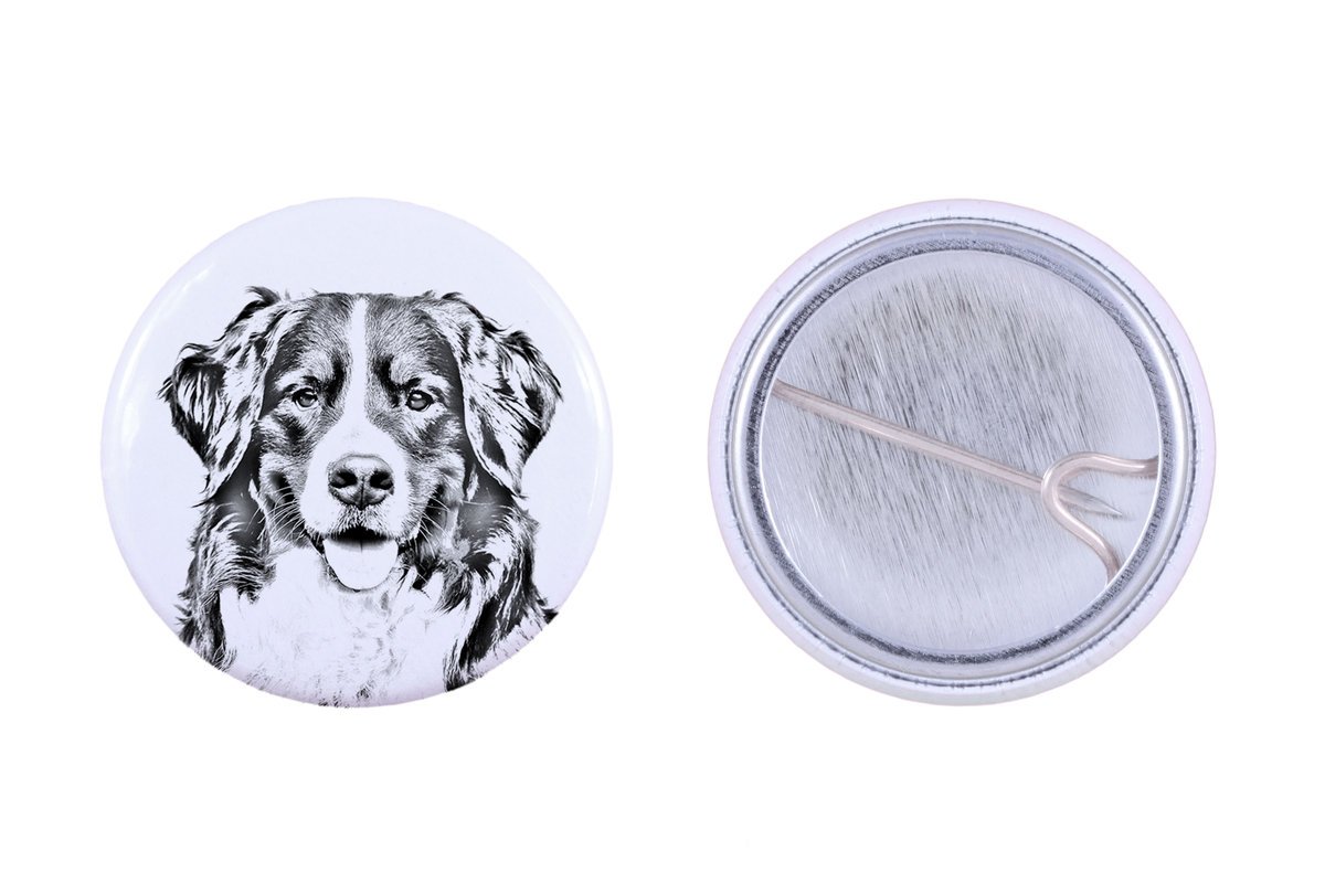 Berneński pies pasterski, Bernese Mountain Dog - przypinka z twoim psem, dodaj własne foto, marka Art-Dog