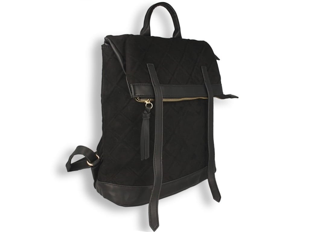 Plecak damski czarny duży A4 elegancki