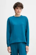 Bluzy damskie - United Colors of Benetton bluza damska kolor turkusowy gładka 3Y2F3M07M - miniaturka - grafika 1