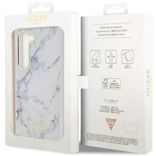 Etui Guess GUHCS23SPCUMAH do Samsung Galaxy S23 S911 biały/white hardcase Marble - Etui i futerały do telefonów - miniaturka - grafika 8