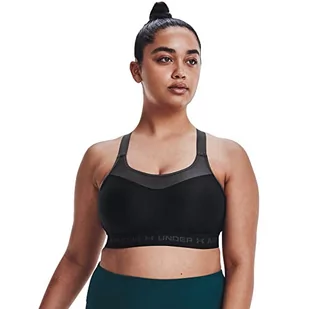 Under Armour Damski biustonosz sportowy Armour High Crossback Bra czarny Black/Jet Gray 34 - Biustonosze - miniaturka - grafika 1