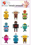 Pedagogika i dydaktyka - Tatuaże zmywalne dla dzieci Roboty - miniaturka - grafika 1