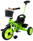 Rowerki trójkołowe - Rowerek Trójkołowy T8 zielony z rączką Koła EVA Pchacz - miniaturka - grafika 1