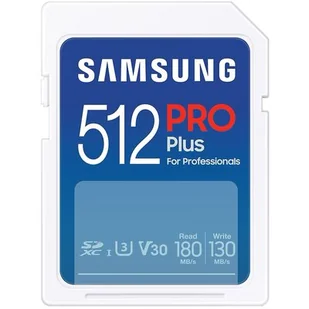 Karta Pamięci Samsung SDXC 512GB PRO Plus 2023 (180/130MB/s) (MB-SD512S/EU) -  Raty - Karty pamięci - miniaturka - grafika 1