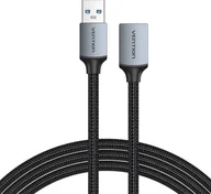 Kable USB - Kabel USB Vention USB-A - USB-A 1 m Czarny (CBLHF) - miniaturka - grafika 1