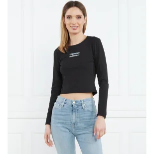 CALVIN KLEIN JEANS Bluzka | Slim Fit - Bluzki damskie - miniaturka - grafika 1