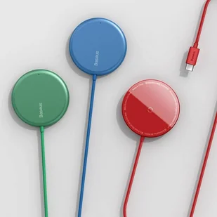 Baseus mini magnetyczna bezprzewodowa indukcyjna ładowarka Qi 15 W (kompatybilna z MagSafe do iPhone) niebieski (WXJK-H03) - Ładowarki do telefonów - miniaturka - grafika 20
