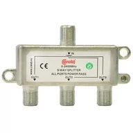 Rozgałęźniki i multiswitche do TV-SAT - Corab Rozgałęźnik sygnału splitter 5-2400Mhz 3 wyjścia power pass CORAB - miniaturka - grafika 1