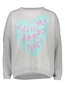 Bluzy damskie - miss goodlife Bluza "This is my happy place" w kolorze szarym - miniaturka - grafika 1