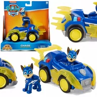 Samochody i pojazdy dla dzieci - Psi Patrol Chase figurka + pojazd deluxe Mighty Pups Kosmopieski - miniaturka - grafika 1