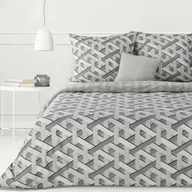 Pościel - Eurofirany Pościel bawełniana 160x200 Sara 28 Geometria szara - miniaturka - grafika 1