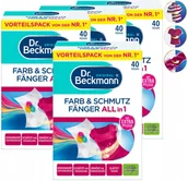 Środki do prania - Dr Beckmann Chusteczki do Prania Wyłapujące Brud Pochłaniające Kolor XL 160 - miniaturka - grafika 1