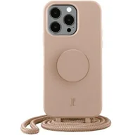 Etui i futerały do telefonów - Etui JUST ELEGANCE PopGrip do Apple iPhone 14 Pro Beżowy - miniaturka - grafika 1