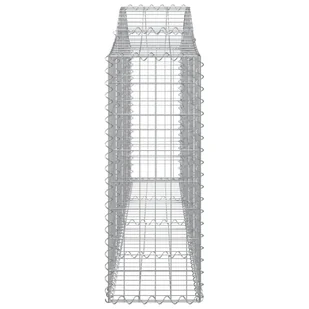 VIDAXL Kosze gabionowe, 4 szt, 200x30x80/100 cm, galwanizowane żelazo - Ogrodzenia - miniaturka - grafika 6
