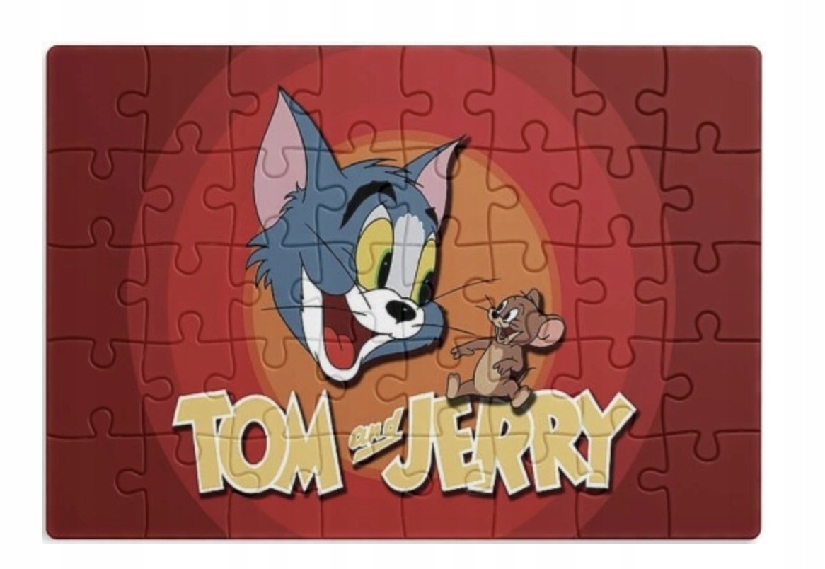 PUZZLE TOM I JERRY MYSZKA KOT A3 252 el z Nadrukiem + IMIĘ #128