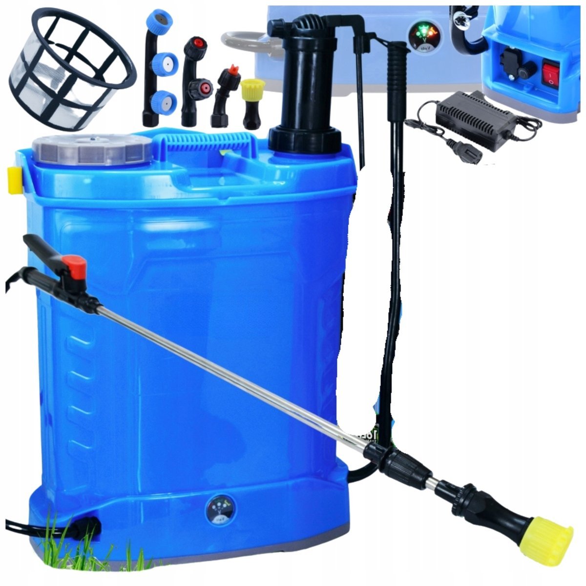 Opryskiwacz Ciśnieniowy Plecakowy Przenośny + Akumulator 16L Akumulatorowy