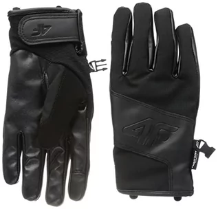 Rękawiczki - 4F Męskie rękawiczki SKI Gloves REM004 dżinsy, DEEP Black, L, Deep Black, L - grafika 1