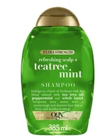Szampony do włosów - OGX Teatree & Mint - Szampon z olejkiem z drzewa herbacianego i miętą 385 ml - miniaturka - grafika 1