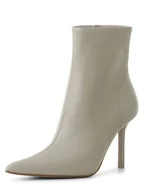 Botki damskie - Steve Madden Damskie botki ze skóry Kobiety skóra szary jednolity, 40 - miniaturka - grafika 1