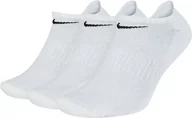 Skarpetki damskie - Skarpety NIKE Everyday Cushioned 3 PAK Stopki BIAŁE Sportowe - miniaturka - grafika 1