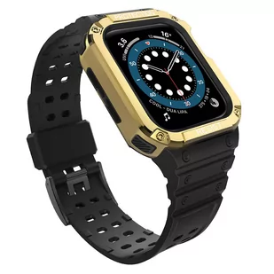 Protect Strap Band opaska z etui do Watch 7 / 6 / 5 / 4 / 3 / 2 / SE (41 / 40 / 38mm) obudowa pancerny pokrowiec na zegarek czarny - Etui i futerały do telefonów - miniaturka - grafika 1