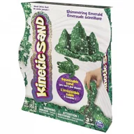 Masy plastyczne - Spin Master Piasek kinetyczny KINETIC SAND brokatowy, zielony - miniaturka - grafika 1