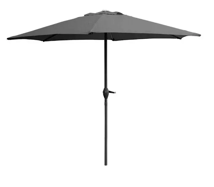 Parasol ogrodowy z kołowrotkiem - czarny
