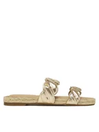 Espadryle damskie - Tommy Hilfiger Espadryle Metallic Rope Espadrille Mule FW0FW08670 Złoty - miniaturka - grafika 1