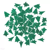 Pasmanteria - Brokatowe naklejki z pianki, choinki, 65 szt. - miniaturka - grafika 1