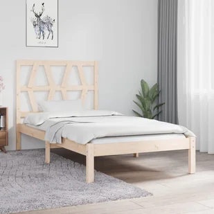Łóżko z litego drewna sosnowego 100x200 cm - Łóżka - miniaturka - grafika 1