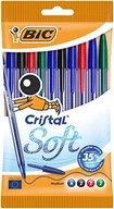 Długopisy - BIC 918533 Cristal Soft długopis 10 sztuk, różne kolory - miniaturka - grafika 1