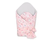 Rożki i beciki - Rożek dla niemowląt z wiązaniem 2w1 usztywniany i miękki - króliczki baletnice różowe - miniaturka - grafika 1