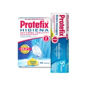 Higiena protez i aparatów ortodontycznych - Protefix® Krem mocujący 47 g + Aktywne tabletki czyszczące, 66 szt. ZESTAW - miniaturka - grafika 1