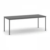 Stoły - B2B Partner Stół do jadalni, blat antracytowy 2000 x 800 mm, ciemna podstawa szary 555768 - miniaturka - grafika 1