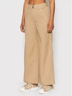 Spodnie damskie - Converse Spodnie materiałowe Carpenter 10022968-A02 Brązowy Regular Fit - grafika 1