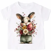 Koszulki dla dziewczynek - Koszulka dla dziecka z zajączkiem - wzór zajączek25 - miniaturka - grafika 1