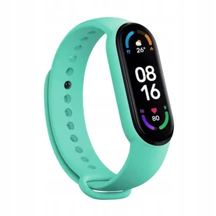Opaska pasek zamienny do zegarka smartwatch xiaomi mi band 5/6/7 miętowa - Akcesoria do smartwatchy - miniaturka - grafika 1