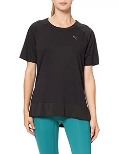 Koszulki i topy damskie - Puma Damska koszulka Studio Relaxed Rib Trim Tee Shirt Black L 520983 - grafika 1