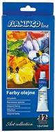 Pozostałe akcesoria dla plastyków - Hasta Farby Olejne 12 kolorów 12ml Flamingo pudełko - miniaturka - grafika 1