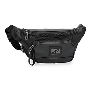 Pepe Jeans Straps Czarny 30x13x5 cms Poliester z syntetyczną skórą, czarny, Riñonera con Bolsillo, Torba na ramię z kieszenią - Torebki damskie - miniaturka - grafika 1