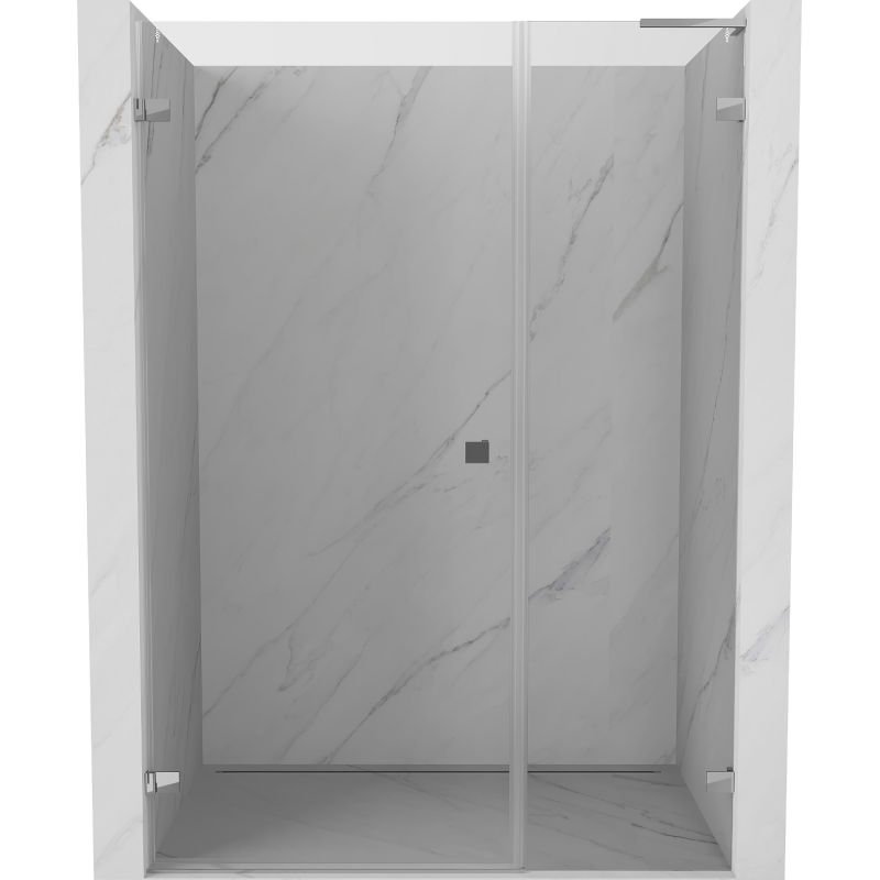 Mexen Lunar-B L drzwi prysznicowe uchylne lewe 135 cm, transparent, chrom - 832SL-135-050-01-00-L