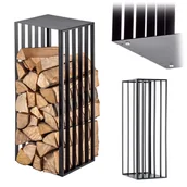 Akcesoria kominkowe - Stojak na drewno kominkowe Crova czarny - miniaturka - grafika 1