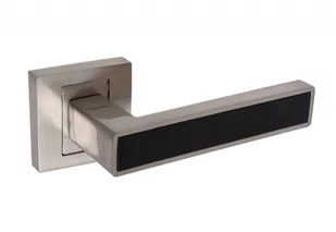 Klamka z tarczką kwadratową B-Harko Iris, satyna nikiel/czarna - Klamki - miniaturka - grafika 1