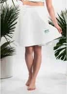 Sukienki i spódnice sportowe - Spódnica na saunę dla saunamistrzyni w 100% naturalna bawełna Yeye Biały M - miniaturka - grafika 1
