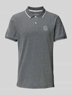 Koszulka polo o kroju regular fit z prążkowanymi wykończeniami model ‘NATE’ - Koszulki męskie - miniaturka - grafika 1